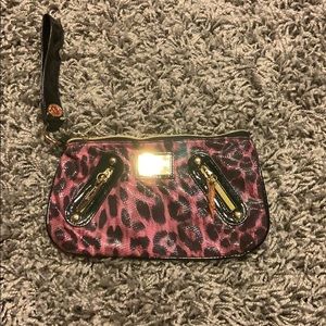 Betsey Johnson leopard clutch